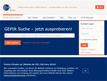 Tablet Screenshot of gepir.de